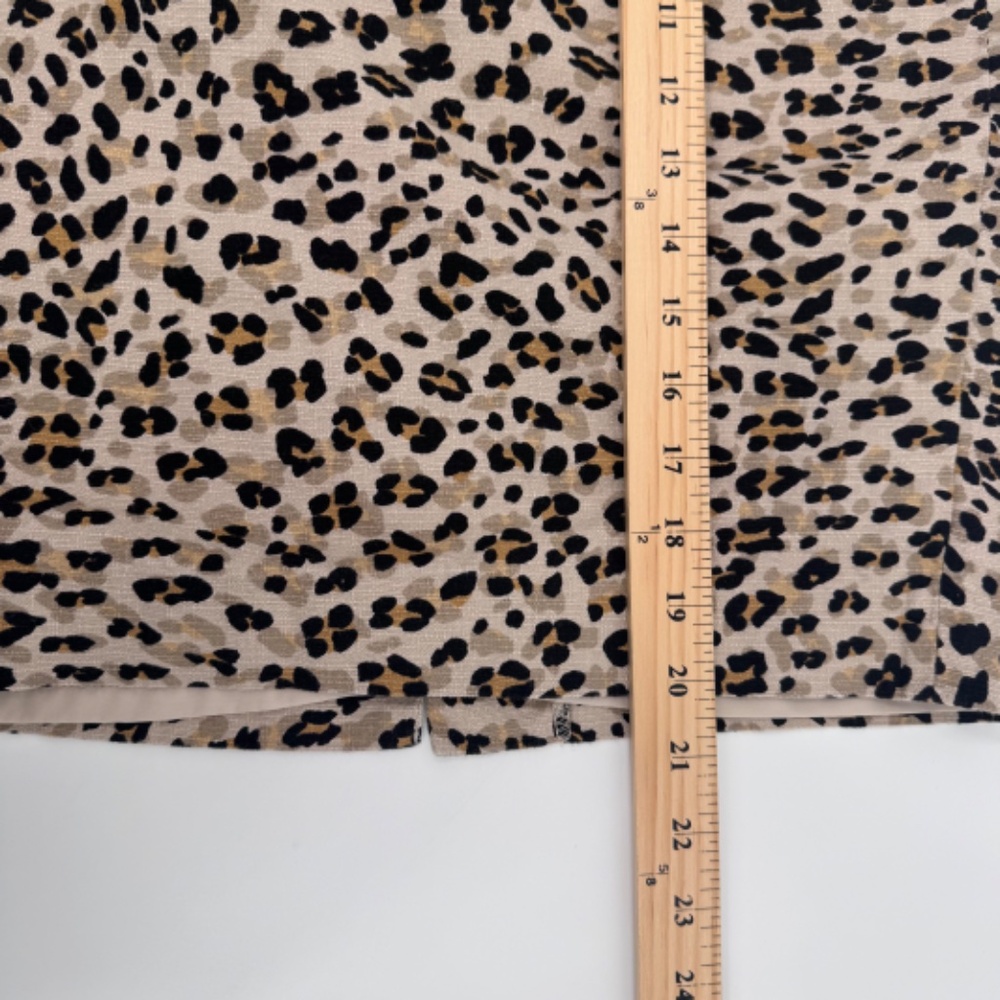 Banana Republic Skirt Women 8 Beige Animal Print Office Pencil Mob Wife Career - Picture 10 of 11